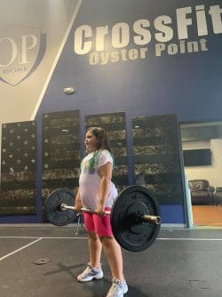 crossfit kids fitness class young athletes deadlifting barbell